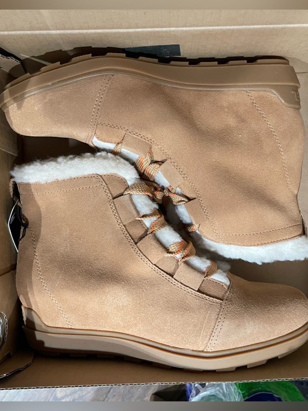 SOREL  Evie™ II Lace Up Boot Waterproof Suede Ankle Women’s Size 12 NWT - Picture 5 of 8